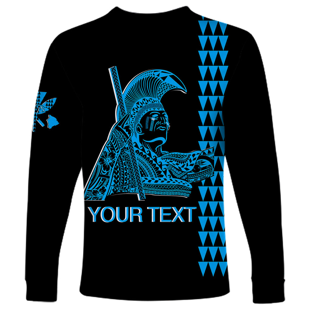 Custom Hawaii Long Sleeve Shirt King Kamehameha Day - Blue LT6 - Wonder Print Shop