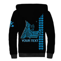 Custom Hawaii Sherpa Hoodie King Kamehameha Day - Blue LT6 - Wonder Print Shop