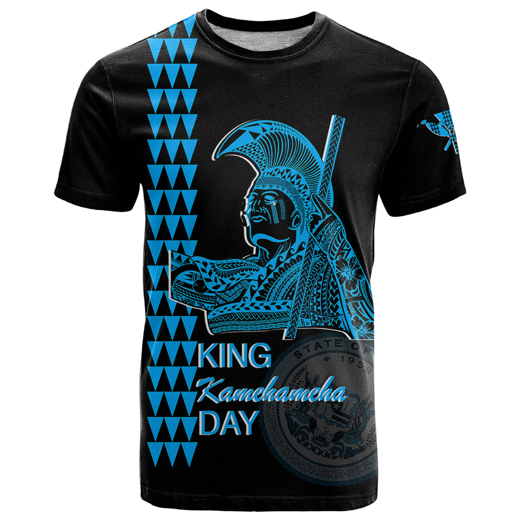 Custom Hawaii T Shirt King Kamehameha Day - Blue LT6 - Wonder Print Shop