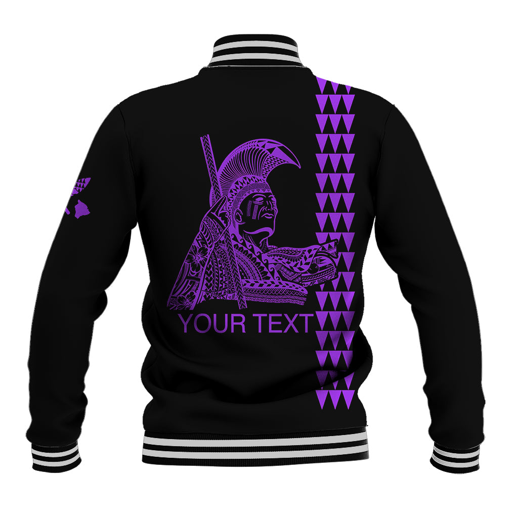 Custom Hawaii Baseball Jacket King Kamehameha Day - Purple LT6 - Wonder Print Shop