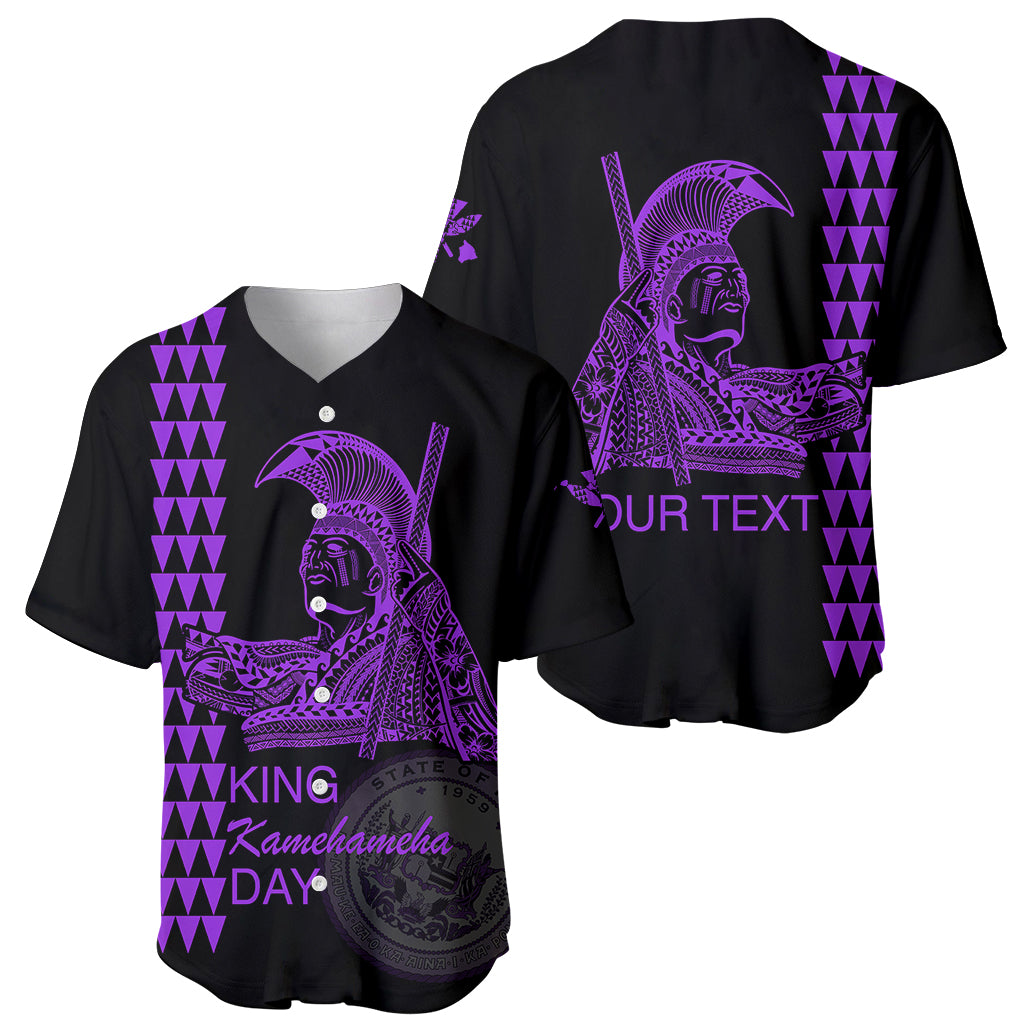 Custom Hawaii Baseball Jersey King Kamehameha Day - Purple LT6 - Wonder Print Shop
