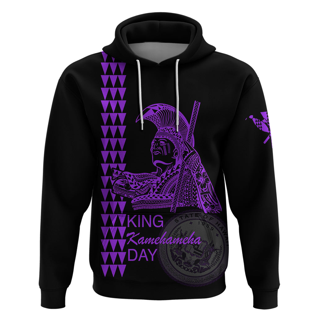 Custom Hawaii Hoodie King Kamehameha Day - Purple LT6 - Wonder Print Shop