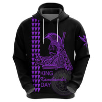 Custom Hawaii Hoodie King Kamehameha Day - Purple LT6 - Wonder Print Shop