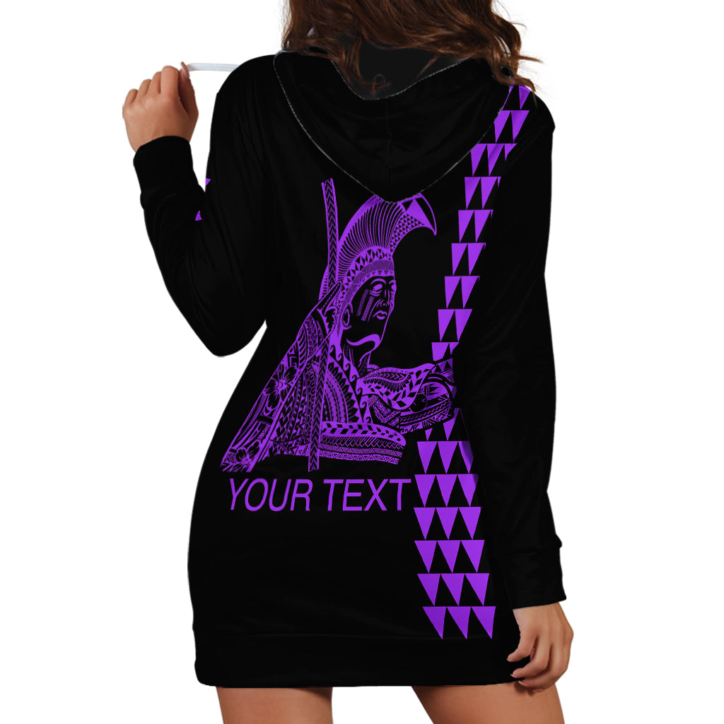 Custom Hawaii Hoodie Dress King Kamehameha Day - Purple LT6 - Wonder Print Shop