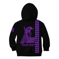 Custom Hawaii Kid Hoodie King Kamehameha Day - Purple LT6 - Wonder Print Shop