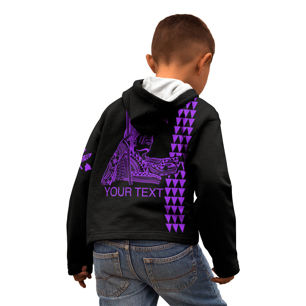 Custom Hawaii Kid Hoodie King Kamehameha Day - Purple LT6 - Wonder Print Shop
