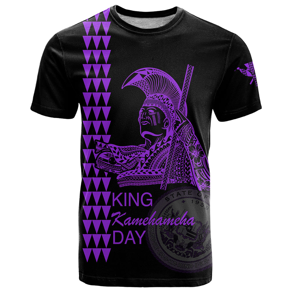 Custom Hawaii T Shirt King Kamehameha Day - Purple LT6 - Wonder Print Shop