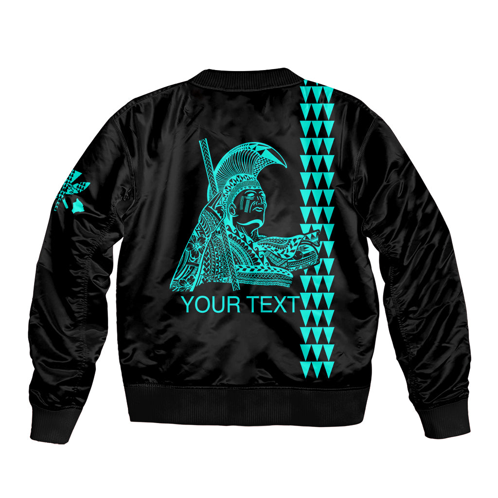 Custom Hawaii Bomber Jacket King Kamehameha Day - Green LT6 - Wonder Print Shop