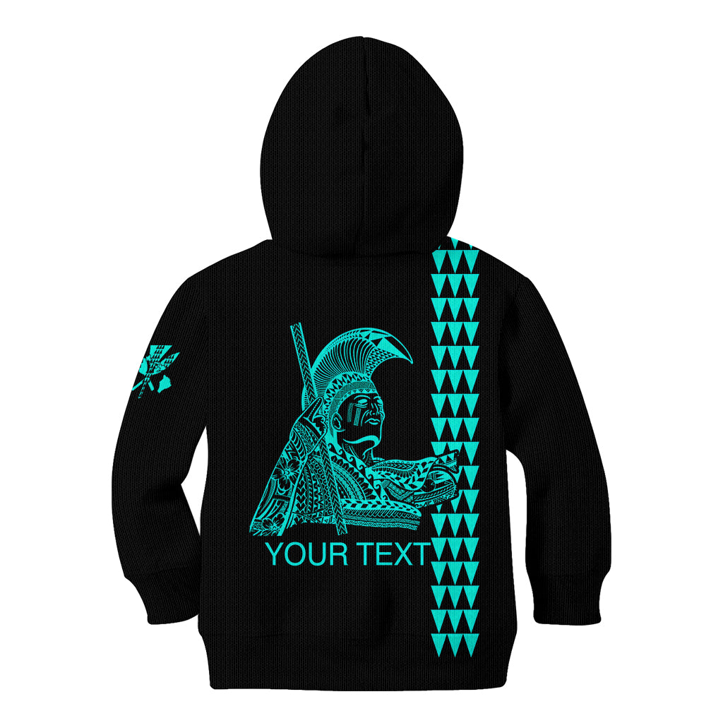 Custom Hawaii Kid Hoodie King Kamehameha Day - Green LT6 - Wonder Print Shop