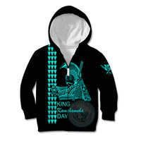 Custom Hawaii Kid Hoodie King Kamehameha Day - Green LT6 - Wonder Print Shop