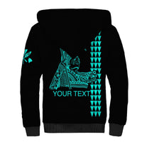 Custom Hawaii Sherpa Hoodie King Kamehameha Day - Green LT6 - Wonder Print Shop