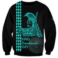 Custom Hawaii Sweatshirt King Kamehameha Day - Green LT6 - Wonder Print Shop
