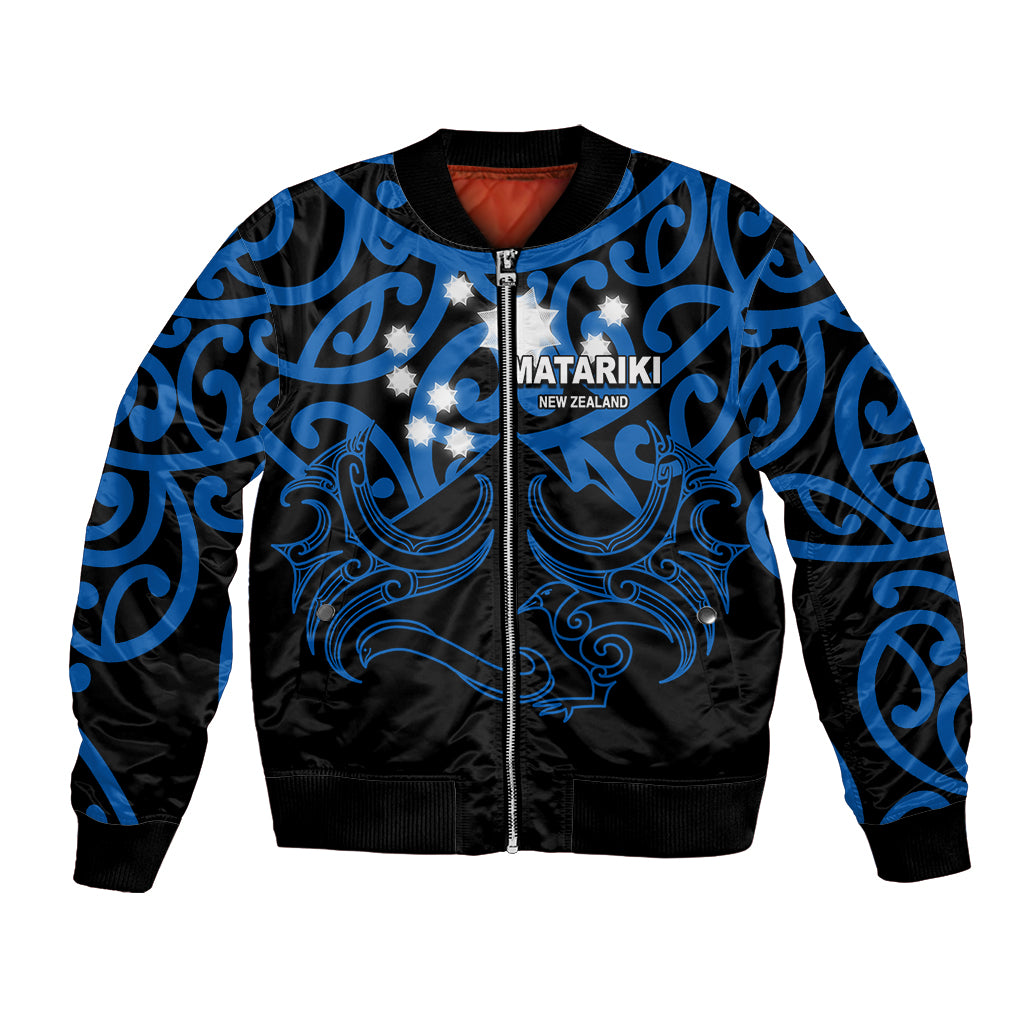 Matariki New Zealand Bomber Jacket Maori New Year Blue LT6 - Wonder Print Shop