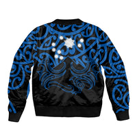 Matariki New Zealand Bomber Jacket Maori New Year Blue LT6 - Wonder Print Shop