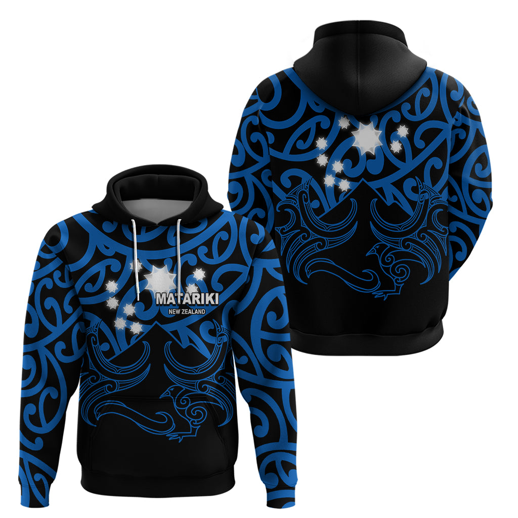 Matariki New Zealand Hoodie Maori New Year Blue LT6 - Wonder Print Shop