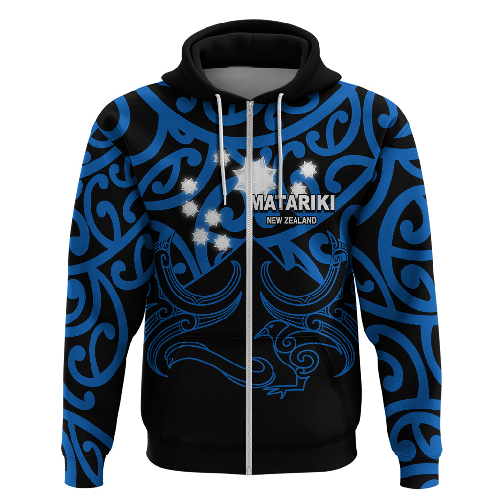 Matariki New Zealand Hoodie Maori New Year Blue LT6 - Wonder Print Shop