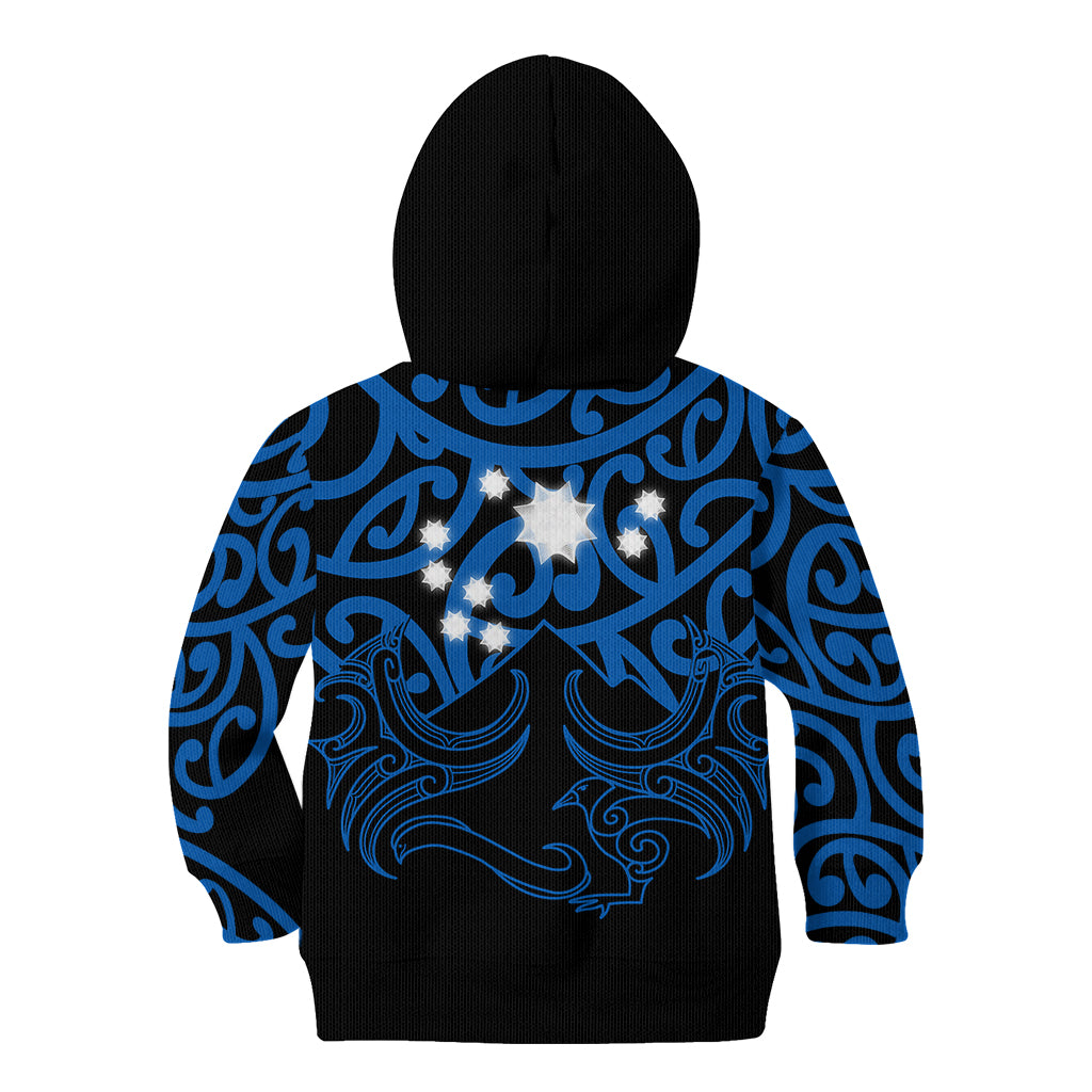 Matariki New Zealand Kid Hoodie Maori New Year Blue LT6 - Wonder Print Shop