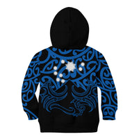 Matariki New Zealand Kid Hoodie Maori New Year Blue LT6 - Wonder Print Shop