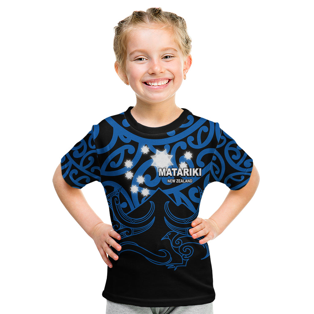 Matariki New Zealand Kid T Shirt Maori New Year Blue LT6 - Wonder Print Shop