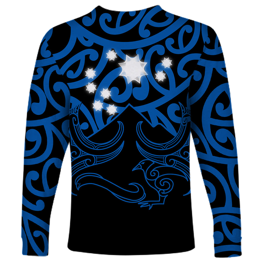 Matariki New Zealand Long Sleeve Shirt Maori New Year Blue LT6 - Wonder Print Shop