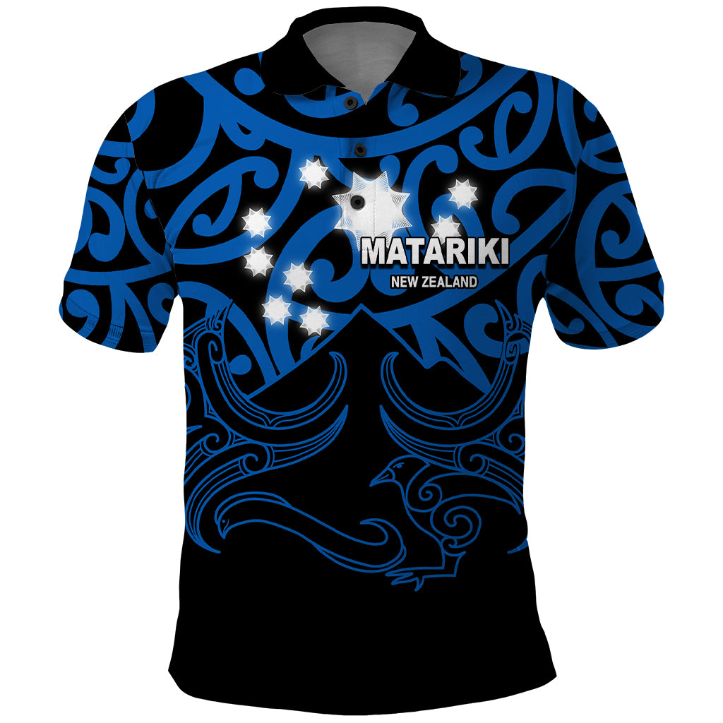 Matariki New Zealand Polo Shirt Maori New Year Blue LT6 - Wonder Print Shop