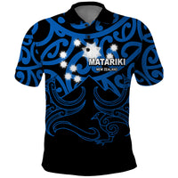 Matariki New Zealand Polo Shirt Maori New Year Blue LT6 - Wonder Print Shop