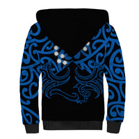 Matariki New Zealand Sherpa Hoodie Maori New Year Blue LT6 - Wonder Print Shop