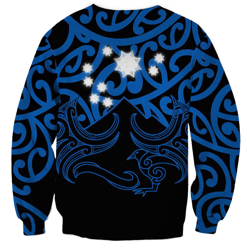 Matariki New Zealand Sweatshirt Maori New Year Blue LT6 - Wonder Print Shop