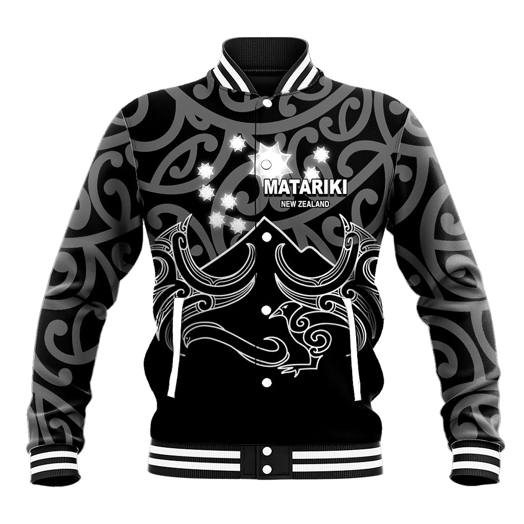 Matariki New Zealand Baseball Jacket Maori New Year White LT6 - Wonder Print Shop