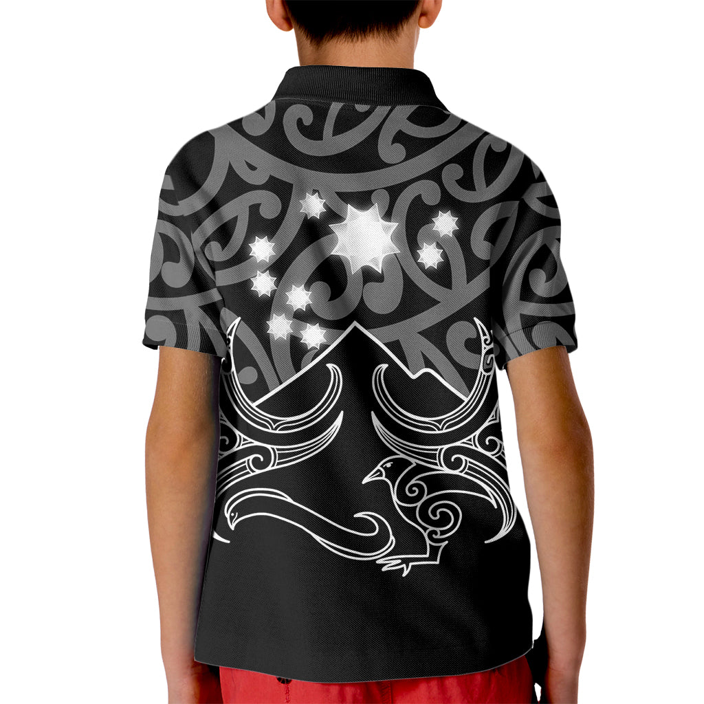 Matariki New Zealand Kid Polo Shirt Maori New Year White LT6 - Wonder Print Shop