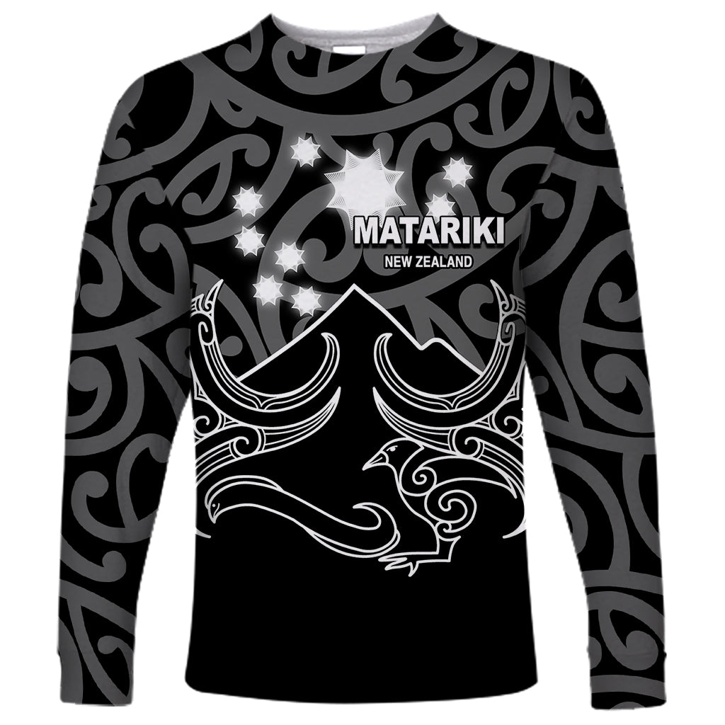 Matariki New Zealand Long Sleeve Shirt Maori New Year White LT6 - Wonder Print Shop