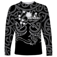 Matariki New Zealand Long Sleeve Shirt Maori New Year White LT6 - Wonder Print Shop