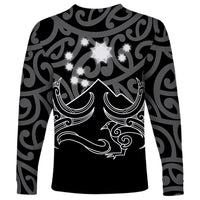 Matariki New Zealand Long Sleeve Shirt Maori New Year White LT6 - Wonder Print Shop