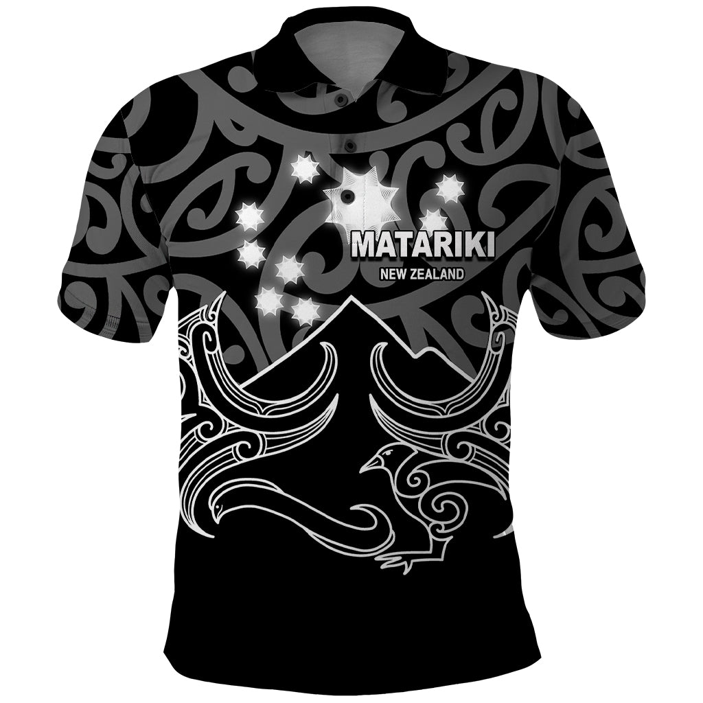 Matariki New Zealand Polo Shirt Maori New Year White LT6 - Wonder Print Shop
