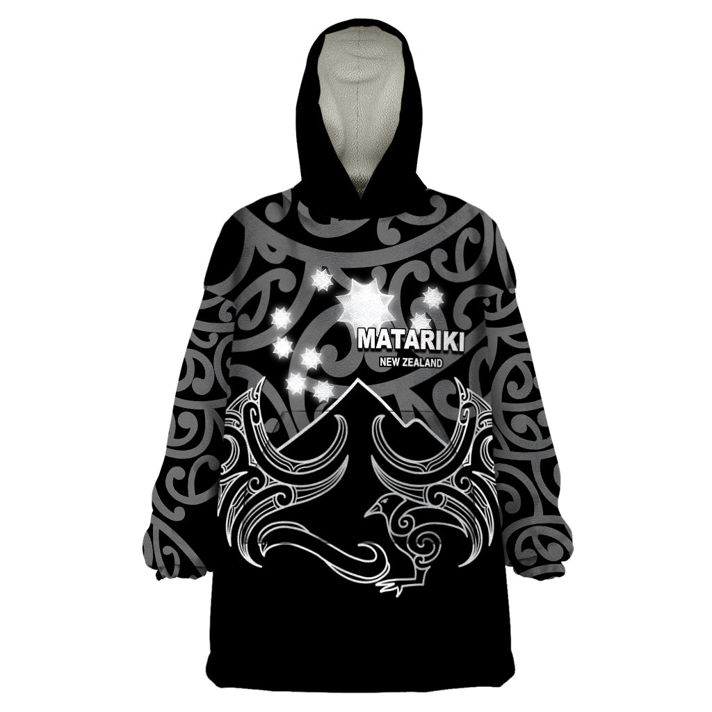 Matariki New Zealand Wearable Blanket Hoodie Maori New Year White LT6 - Wonder Print Shop