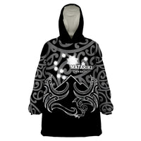 Matariki New Zealand Wearable Blanket Hoodie Maori New Year White LT6 - Wonder Print Shop
