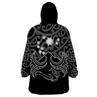 Matariki New Zealand Wearable Blanket Hoodie Maori New Year White LT6 - Wonder Print Shop