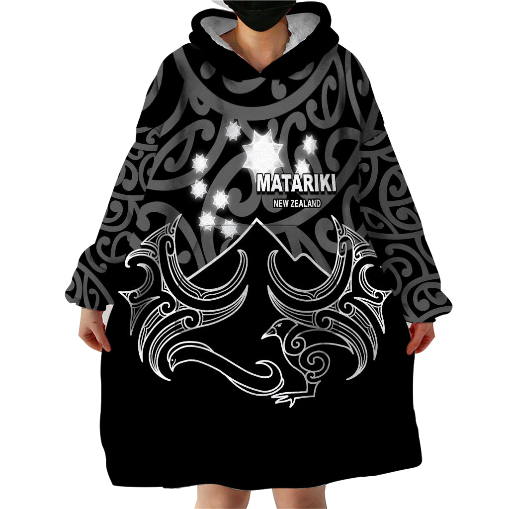 Matariki New Zealand Wearable Blanket Hoodie Maori New Year White LT6 - Wonder Print Shop