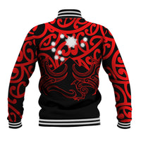 Matariki New Zealand Baseball Jacket Maori New Year Red LT6 - Wonder Print Shop