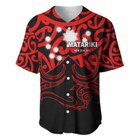 Matariki New Zealand Baseball Jersey Maori New Year Red LT6 - Wonder Print Shop