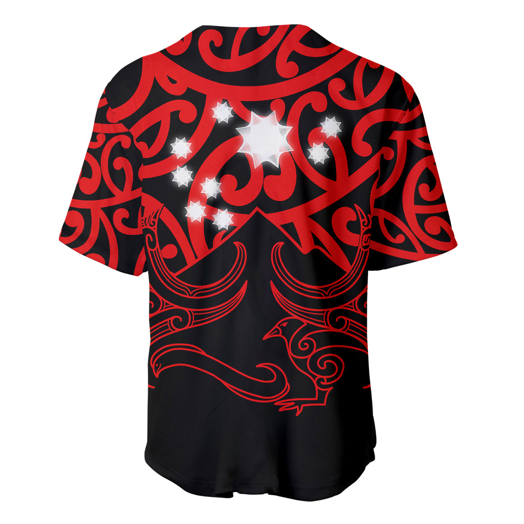 Matariki New Zealand Baseball Jersey Maori New Year Red LT6 - Wonder Print Shop