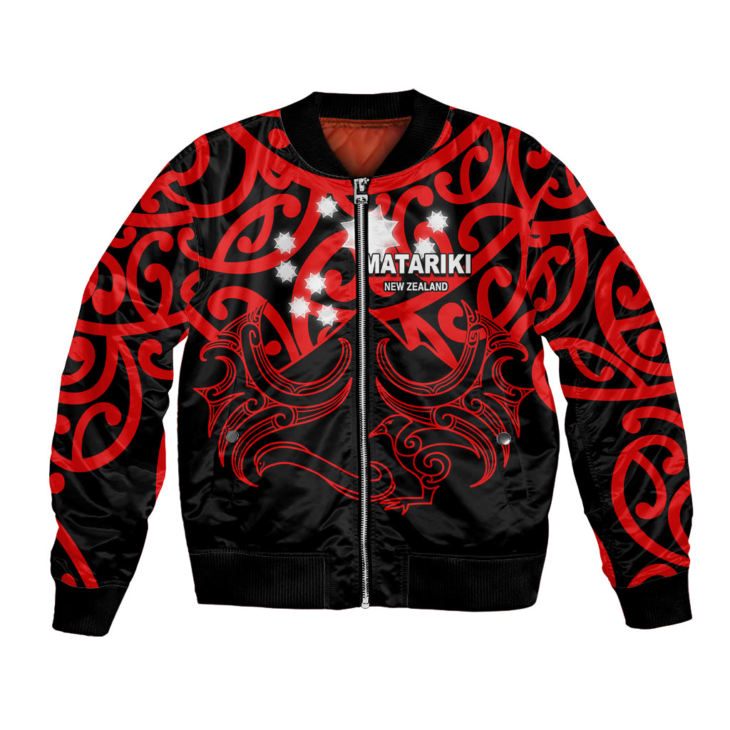 Matariki New Zealand Bomber Jacket Maori New Year Red LT6 - Wonder Print Shop