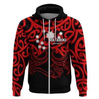 Matariki New Zealand Hoodie Maori New Year Red LT6 - Wonder Print Shop
