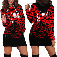 Matariki New Zealand Hoodie Dress Maori New Year Red LT6 - Wonder Print Shop