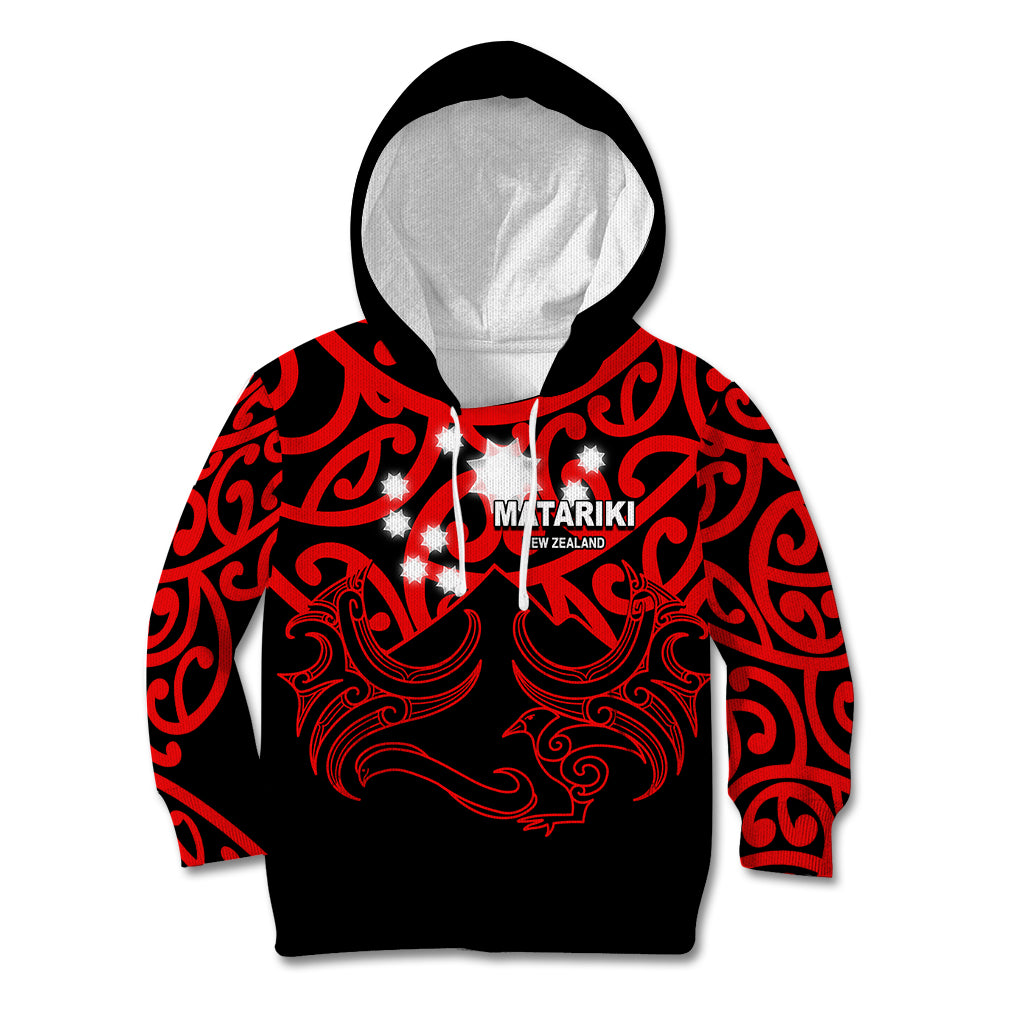 Matariki New Zealand Kid Hoodie Maori New Year Red LT6 - Wonder Print Shop