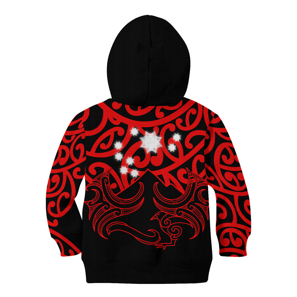 Matariki New Zealand Kid Hoodie Maori New Year Red LT6 - Wonder Print Shop