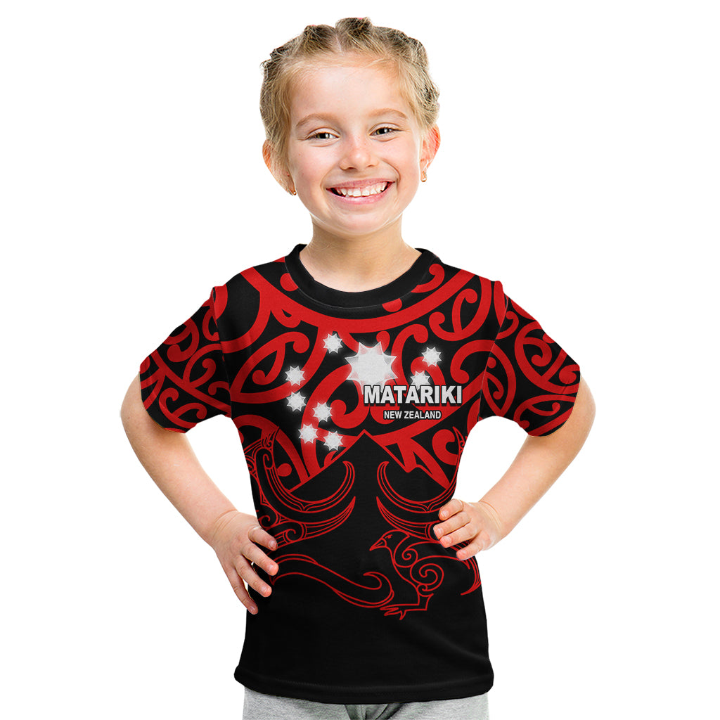 Matariki New Zealand Kid T Shirt Maori New Year Red LT6 - Wonder Print Shop