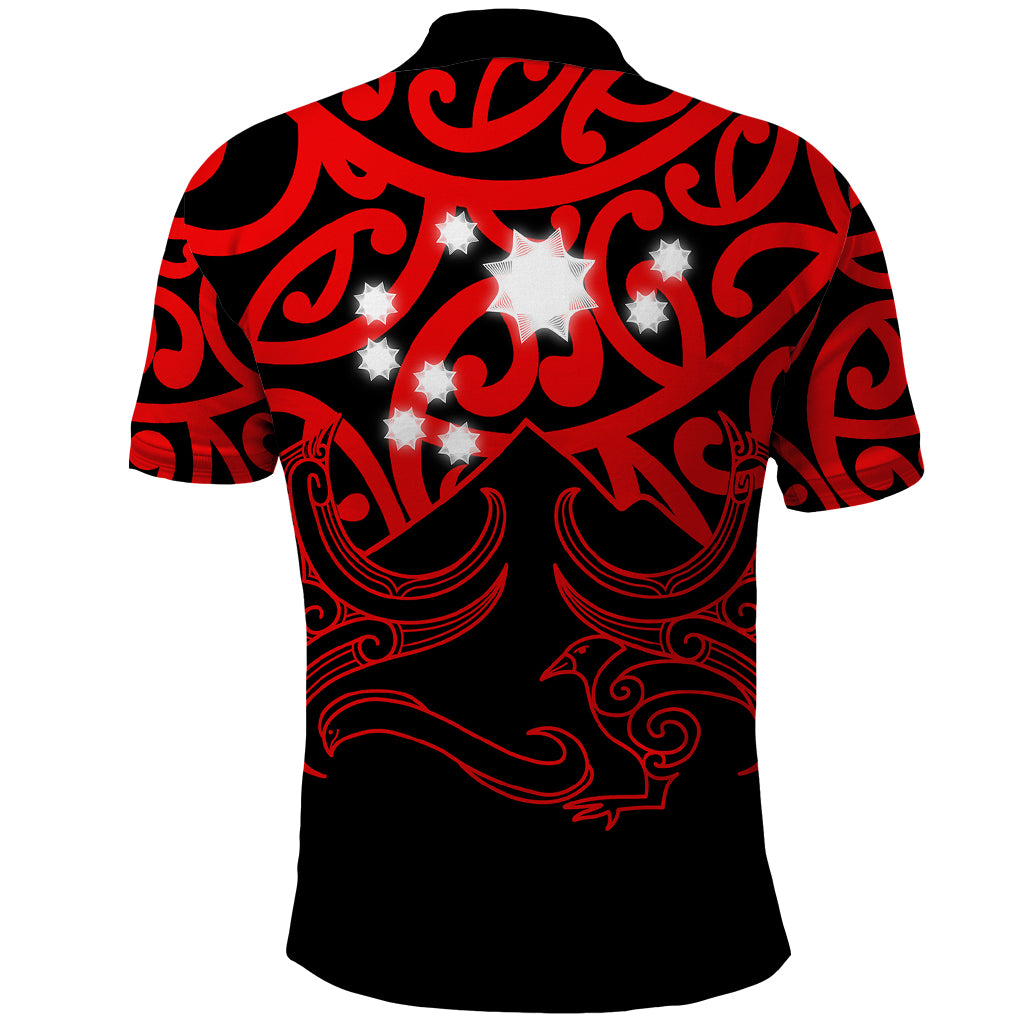 Matariki New Zealand Polo Shirt Maori New Year Red LT6 - Wonder Print Shop