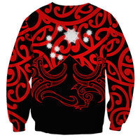 Matariki New Zealand Sweatshirt Maori New Year Red LT6 - Wonder Print Shop
