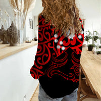 Matariki New Zealand Women Casual Shirt Maori New Year Red LT6 - Wonder Print Shop
